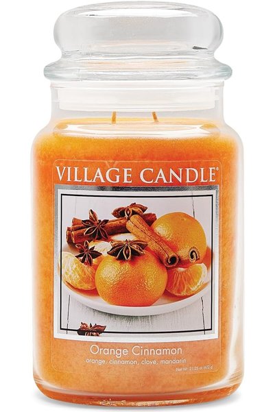 Village Candle شمعة معطرة ببرطمان زجاج كبير من فيلج كاندل برائحة القرفة والبر...