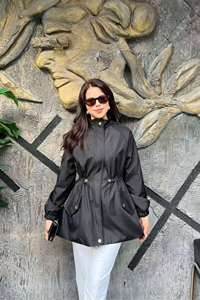 sunfyre Premium Quality Waist Drawstring Seasonal Raincoat Trench Coat Sun522