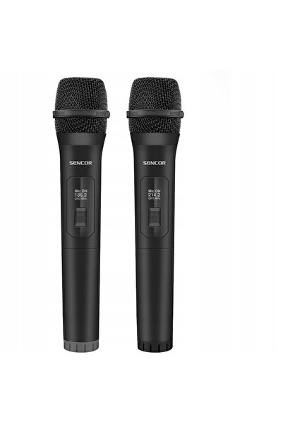 Sencor 2x Microfon wireless cu receptor SSS WM10, rază de acțiune 20m, 600 mAh