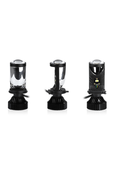 Interlook LAMPE PROIECTOARE LENTILE H4 MINI Bi-LED 5500K