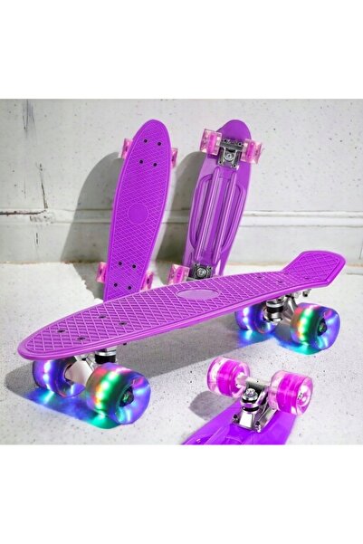 PrzydaSie.pl SKATEBOARD CU ROȚI LUMINOSĂ CU LED-URI, RGB ROZ, PENTRU COPII, C...