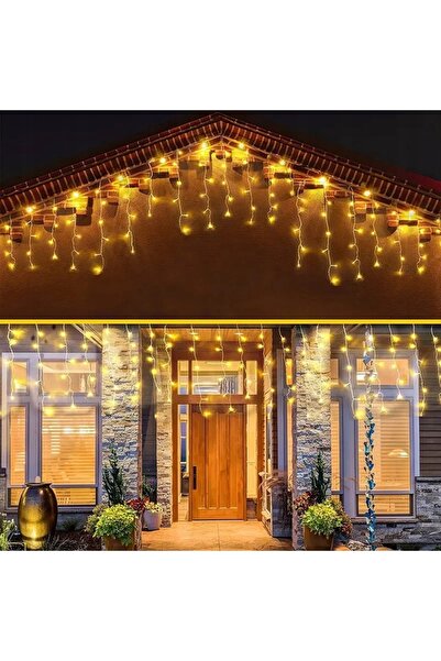 NO BRAND SOPLE 600 Lumini LED tip perdea de exterior IP44 + Lumină intermiten...