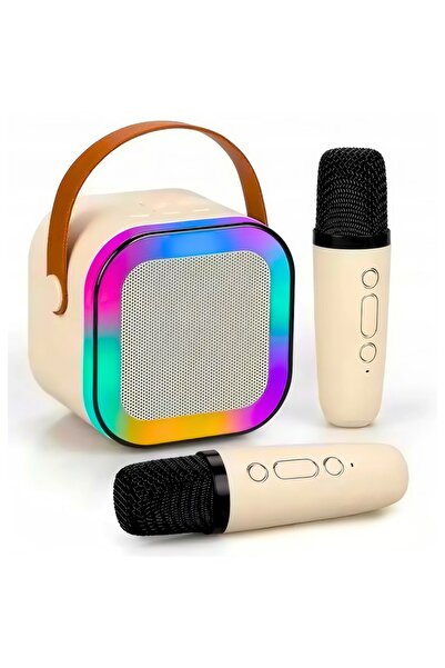 NO BRAND Set de 2 microfoane wireless pentru karaoke pentru copii cu boxă Blu...