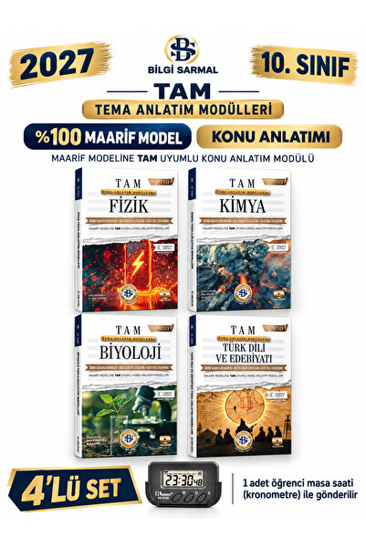 Bilgi Sarmal Yayınları 2027 10.SINIF TAM T.Dili Edb-Fizik-Kimya-Biy. %100 Maa...