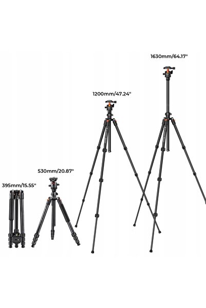 K&F CONCEPT Trepied pentru echipament fotografic + Cap 3D suport telefon K&F