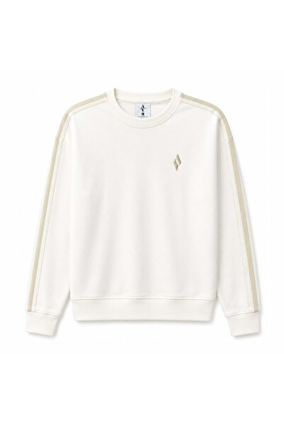 SKECHERS Lightweight Fleece Loose Fit Kadın Beyaz Sweatshirt