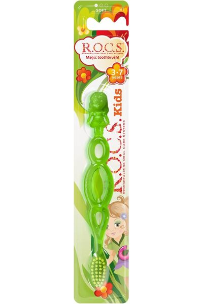 R.O.C.S. Toothbrush for Children 3-7 Years Extra Soft - Colourful Design - Sa...