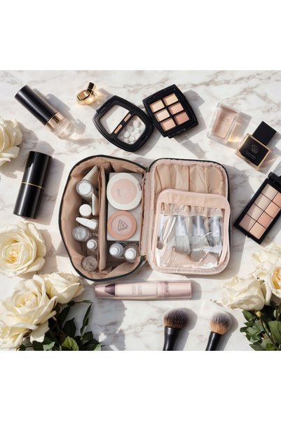 bedee Husă pentru produse cosmetice de călătorie, impermeabilă, rezistentă la...