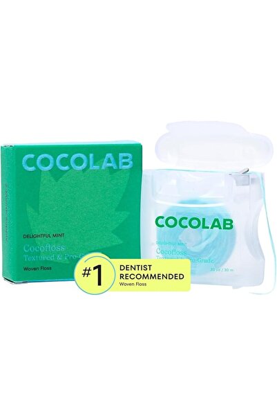 CocoLab Cocofloss Woven Dental Floss, Dentist-Designed Oral Care, Mint, Waxed...