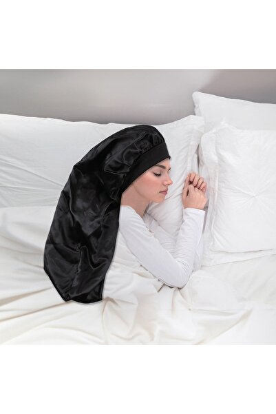 OEM Boneta Neagra de Dormit pentru Ingrijirea Parului Lung - Bonete Somn, Art...
