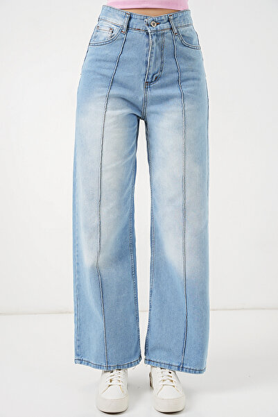 Modamorfo Women's High Waist Jeans 30082 - Light Blue