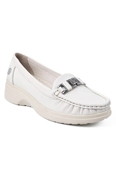 Mammamia 940 Genuine Leather Casual Women's Shoes-Bone