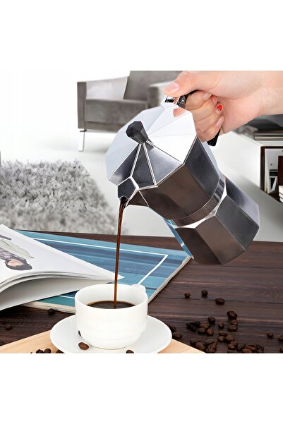 Retoo Cafetieră din aluminiu, aparat de cafea espresso, 600 ml, pentru plită ...