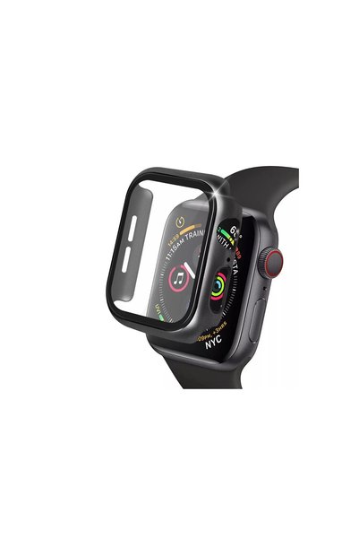 Toptan Bulurum Apple Watch 38mm Glass Case Screen Protector - Black