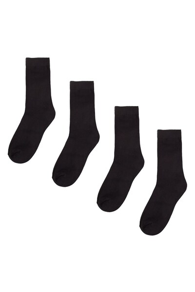 OEM Sosete Negre Ribbed pentru Barbati - 4 perechi