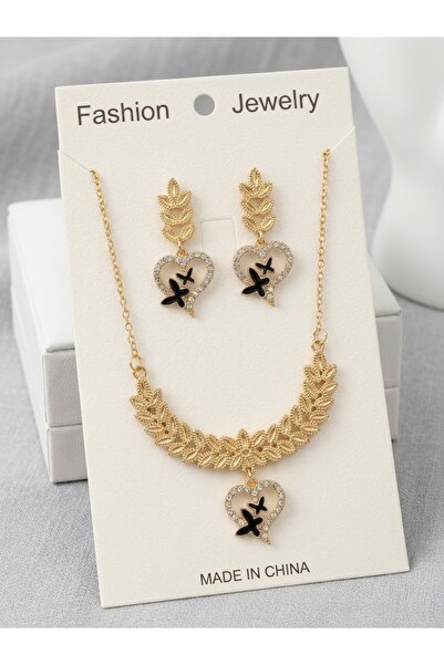 Generic Brand BEXX LABEL Women's Gold Plated Leaf Chain HEART BUTTERFLY Penda...