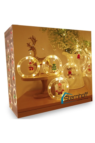 Sternhoff Perdea luminoasă LED Ghirlandă de Crăciun pentru fereastră Luminițe...