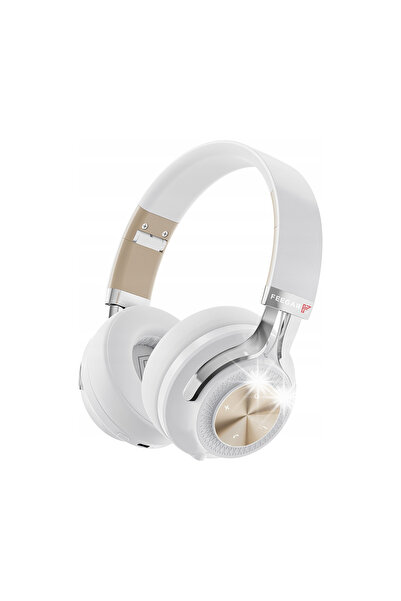Feegar Căști wireless on-ear 65H AlphaBeat White ANC Bluetooth 5.4