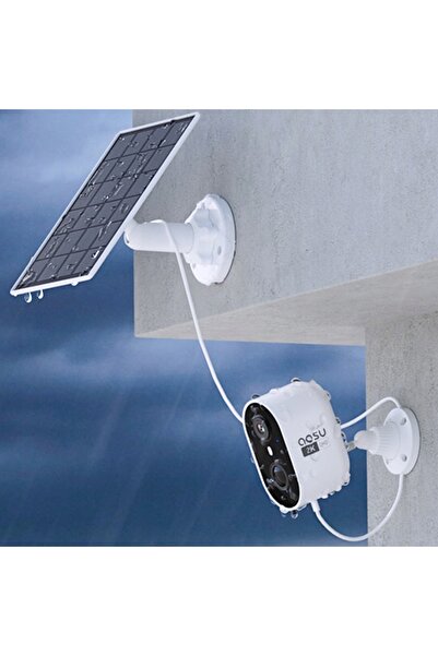 NO BRAND Cameră IP WiFi de exterior 2K QHD, alimentată solar, cu aplicație AI...