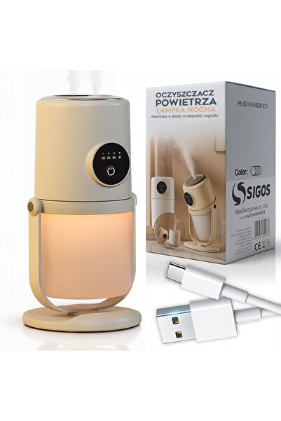 NO BRAND Umidificator USB-C de 0,5L cu lumină de noapte LED, silențios, purif...