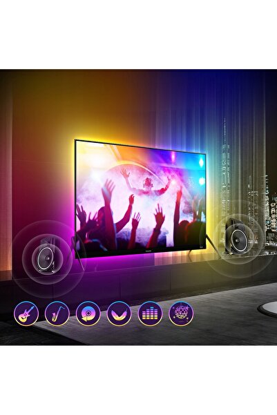 NO BRAND Bandă LED RGB DIY pentru iluminare de fundal, tip Ambilight Neon, pe...