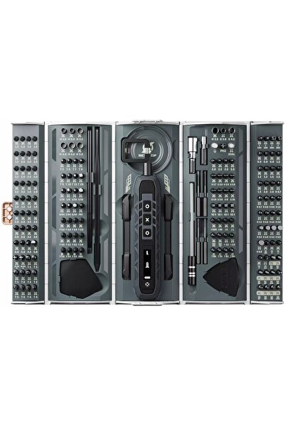 Jakemy JM-8193 - șurubelniță electrică 180 în 1, 3 trepte de cuplu