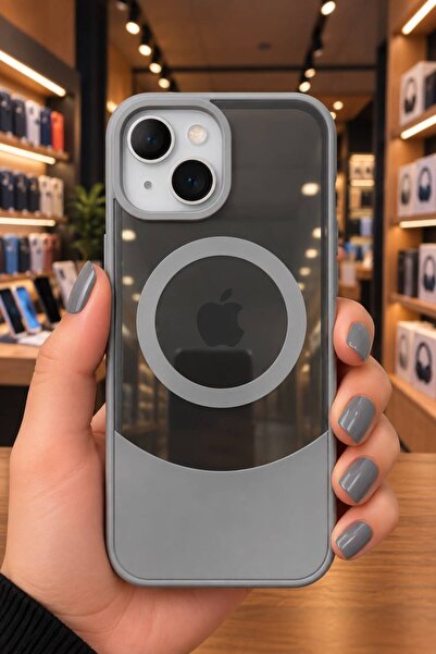 Barbanti iPhone 13/14/15 Uyumlu MagSafe Şeffaf Arka Kapaklı Kamera Korumalı D...