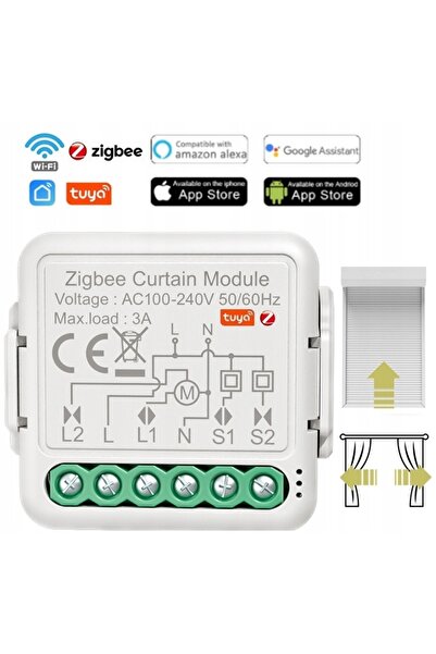 TUYA MINI CONTROLER PENTRU ROLETE, MARGINALE, JALUZELE ȘI PERDELE – 1 CANAL Z...