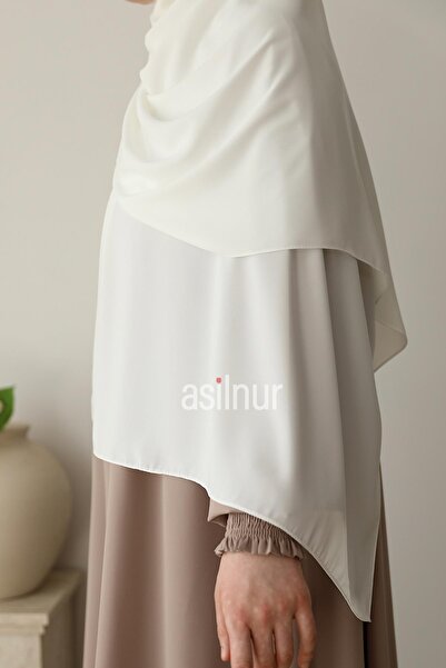 ASİLNUR Elif Large Size Shawl 70X220 Ecru