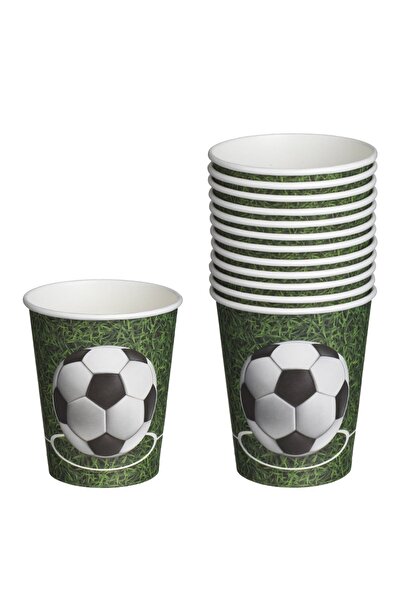 OEM Pahare de Petrecere din Hartie cu Model Fotbal 240ml - 12 buc