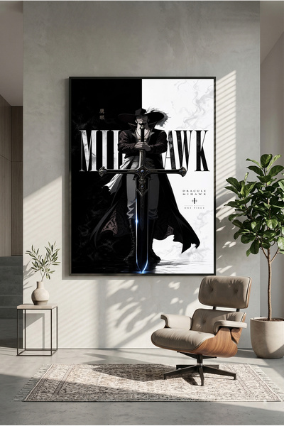 postercraft Ξύλινη αφίσα ζωγραφικής τέχνης One Piece Mihawk Design (χωρίς πλα...