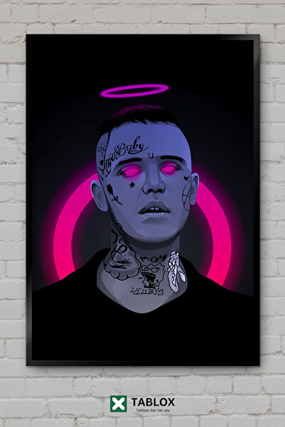 TABLOX Τέχνη Νέον Lil Peep, Ράπερ, Μουσική Χιπ Χοπ, Διακοσμητικός Πίνακας MDF...