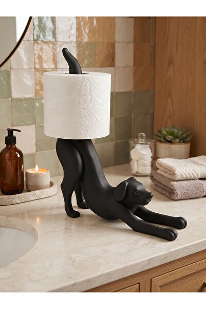 Dumledo Stretching Dog Black Toilet Paper Holder |   Decorative Toilet Paper ...