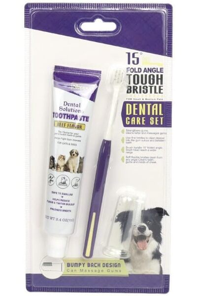 NALACAL Dog Toothpaste & Dog Toothbrush, Pets Fresh Breath Dog Kit, Plaque Re...