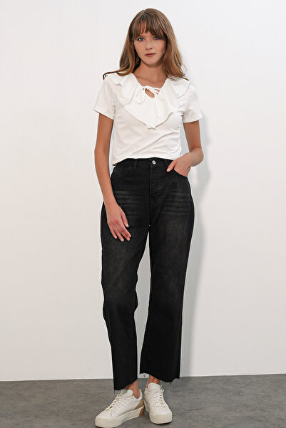 Modamorfo Women's Short Sleeve Crop Blouse 40001 - White