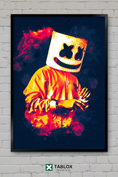 TABLOX Marshmello Dj Producer Edm Μουσική Ηλεκτρονική Μάσκα Πλαίσιο Εμφάνισης...