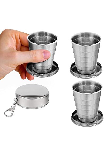Yelajoy 4pcs Stainless Steel Collapsible Cup，Telescopic Shot Glasses，Portable...
