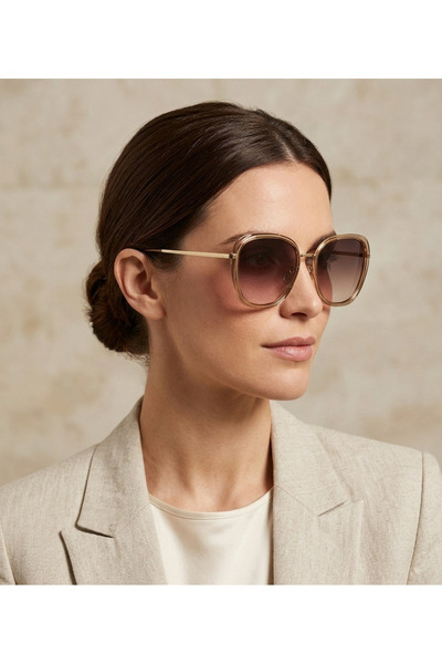 Betül Optik Transparent Gradient Oversized Sunglasses