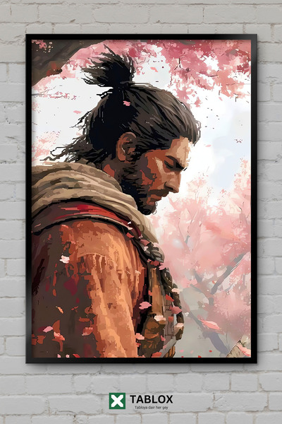TABLOX Sekiro Game Samurai Ninja Ιαπωνικό Διακοσμητικό Πίνακα Ζωγραφικής MDF ...