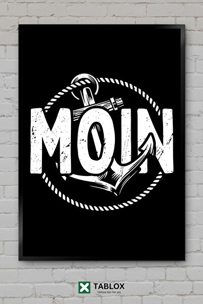 TABLOX Moin Hamburg Germania Poster cu vedere la oraș, tablou decorativ din MDF