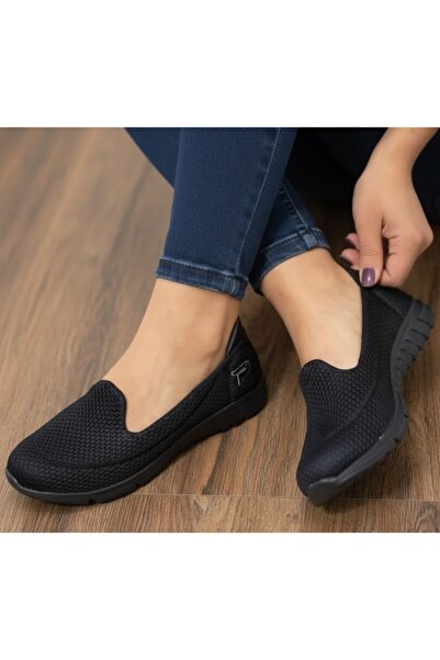 Generic Brand Women's Black Memory Laceless Lightweight Comfortable Walking S...