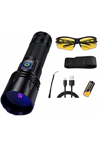 KASTWAVE UV Torch 365nm Black Light Wood’s Lamp, USB-C Rechargeable LED Ultra...