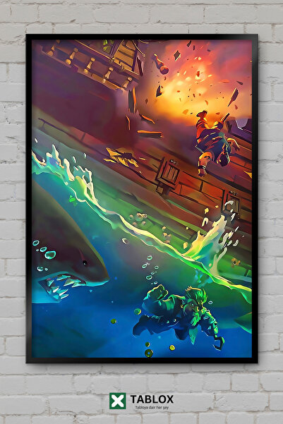 TABLOX Sea Of Thieves Game Tableau decorativ din MDF cu vedere la mare, temat...