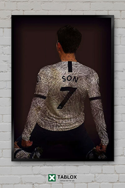TABLOX Son Heung Min Fudbaler Fudbalski Korejski Poster Okvir Izgled Dekorati...