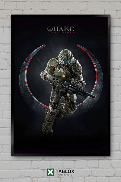 TABLOX Doom Slayer Game Action Demon Demon Fps Tablou decorativ înrămat din MDF