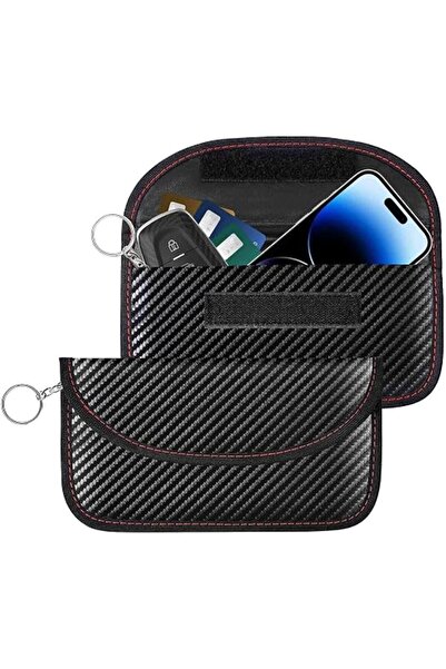 Yelajoy 2 Pack Faraday Bags, Carbon Fiber RFID Signal Blocking Bag, Waterproo...