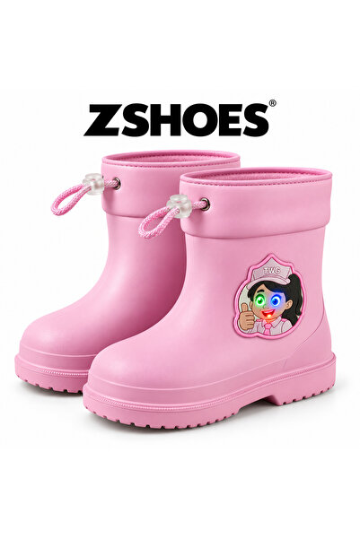 ZSHOES Unisex İçi Kürklü Ortopedik Su geçirmez Işıklı Logo Kaymaz Çocuk Bot