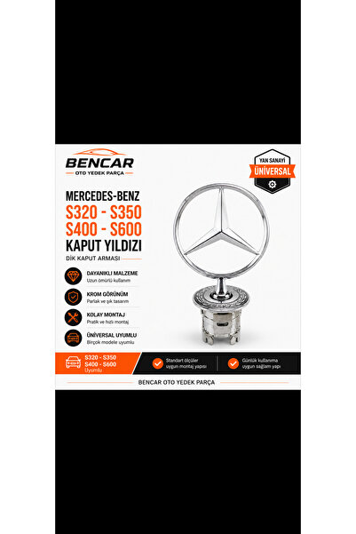 Universal Mercedes-Benz S320-350-400-500-600 / S Serisi Kaput Yıldızı