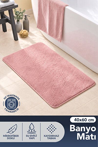 obido Mikrofiber Banyo Paspası 40x60 cm Gri – Su Emici, Kaydırmaz Tabanlı, Ma...