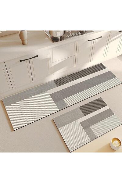 Yelajoy 2 PCS Kitchen Mats and Rugs Set, Non Slip Heavy Duty Standing Mat, Qu...